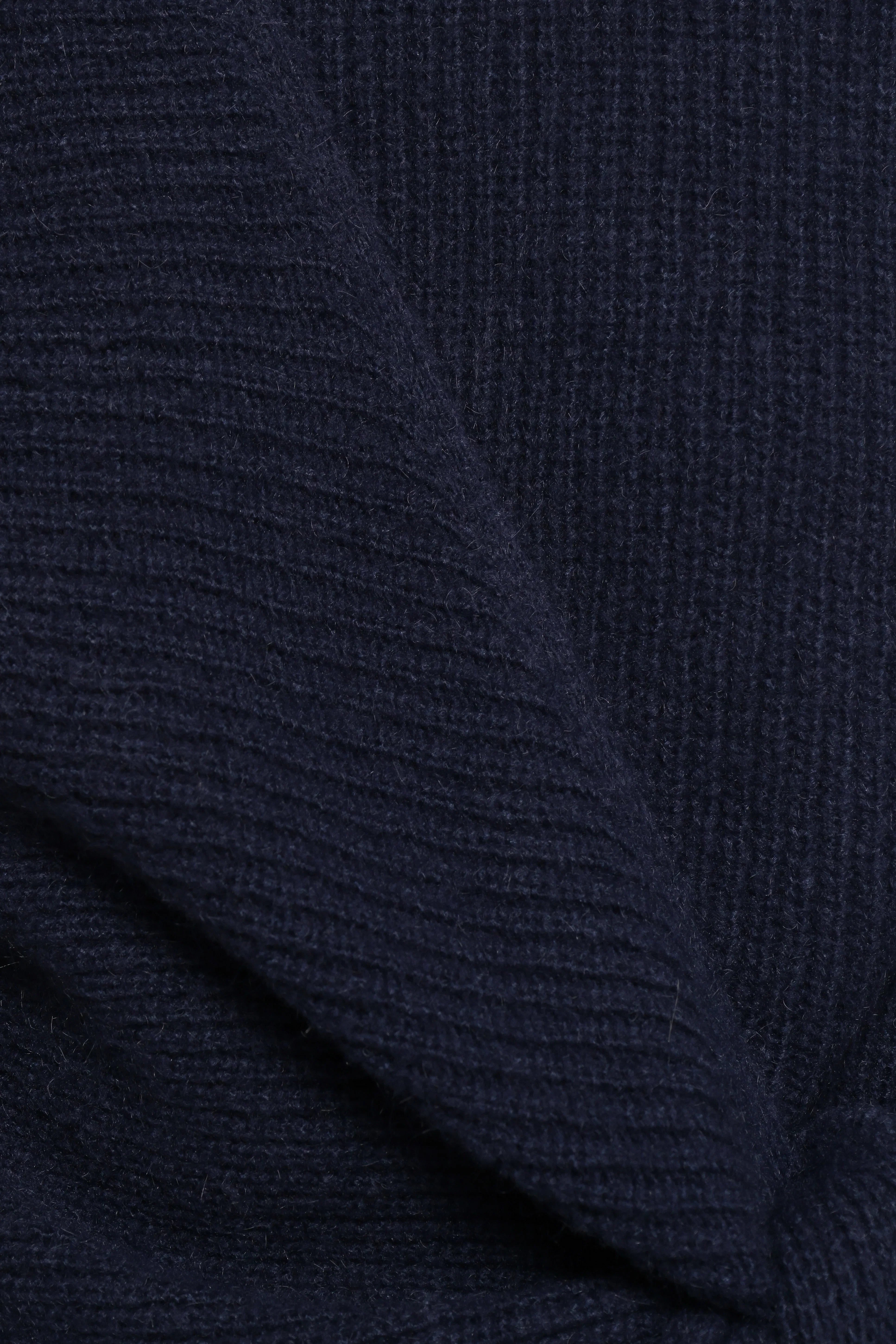 Ettie Wrap Side Tie Knit Sweater Navy