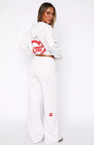 11th Street City Girl At Heart Wide Leg Sweatpants Cherry Glaze