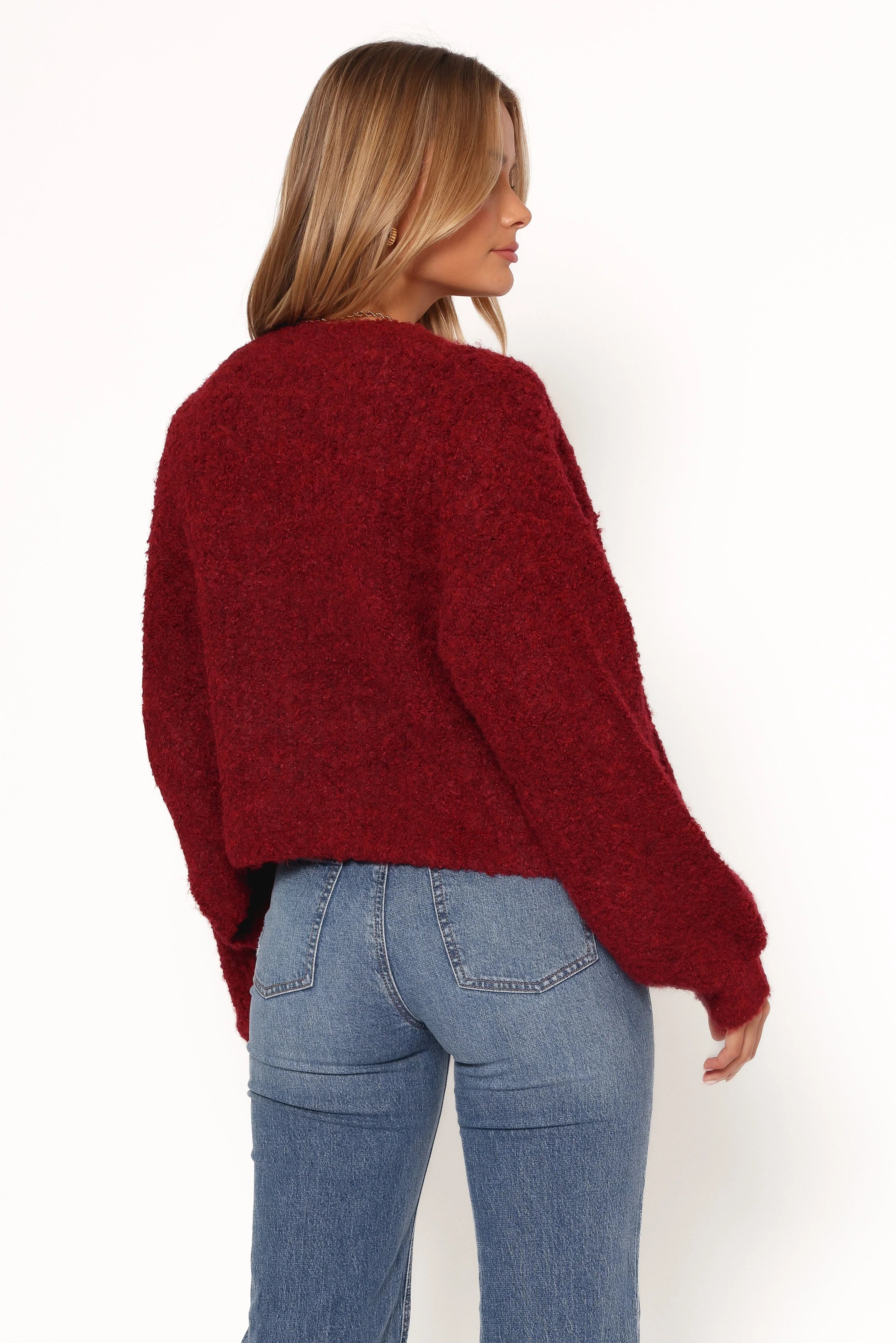 Albertine Cardigan Wine