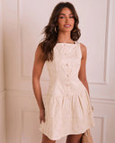 Honey Bloom Embroidered Floral Mini Dress