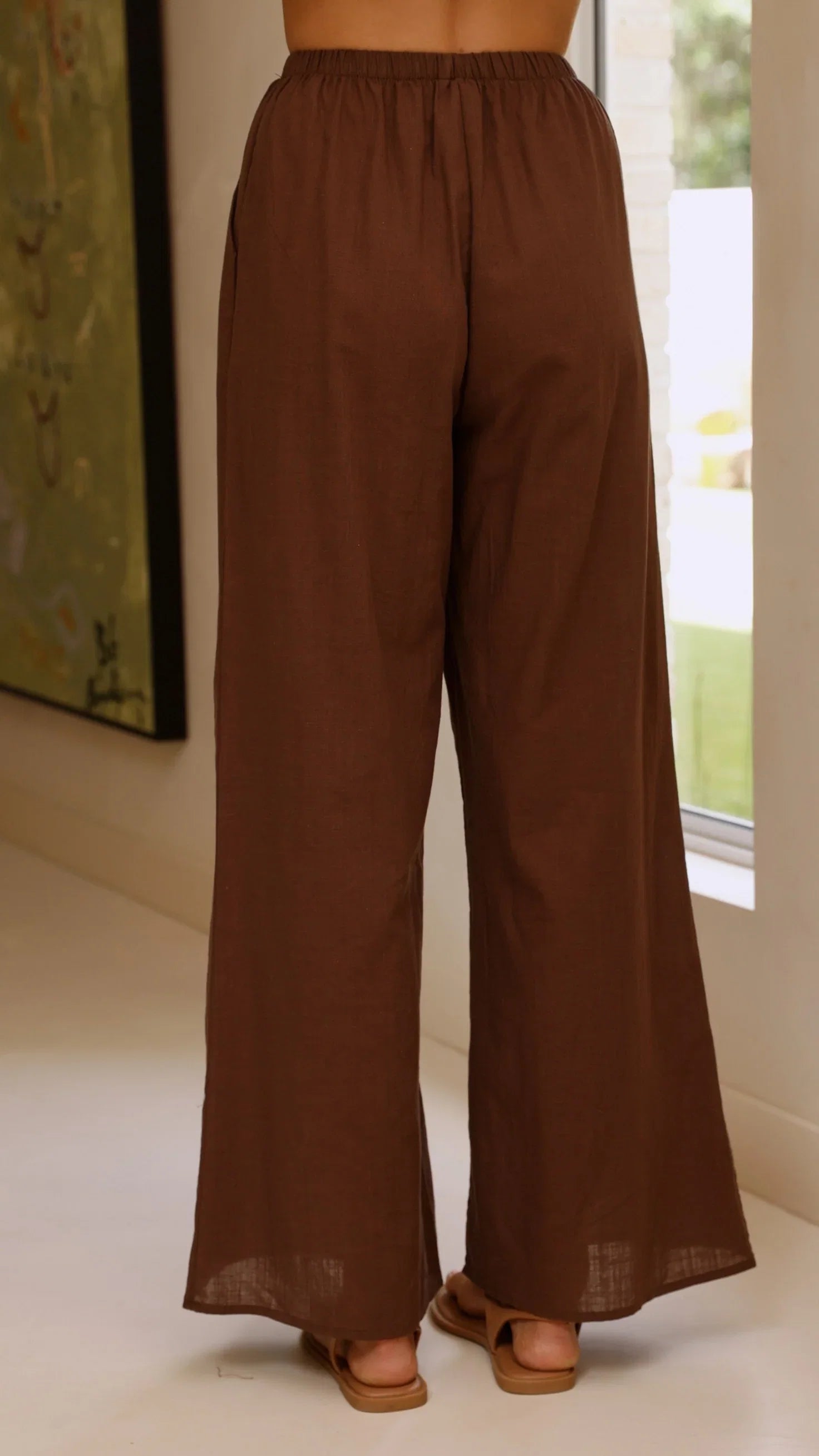 Kailani Strapless Top and Pants Set Chocolate