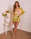 Grinnell Printed Satin Romper