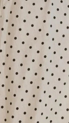 Nicole Spaghetti Strap Maxi Dress Beige Black Polka Dot