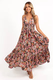 Benson Maxi Dress Dark Green Multi