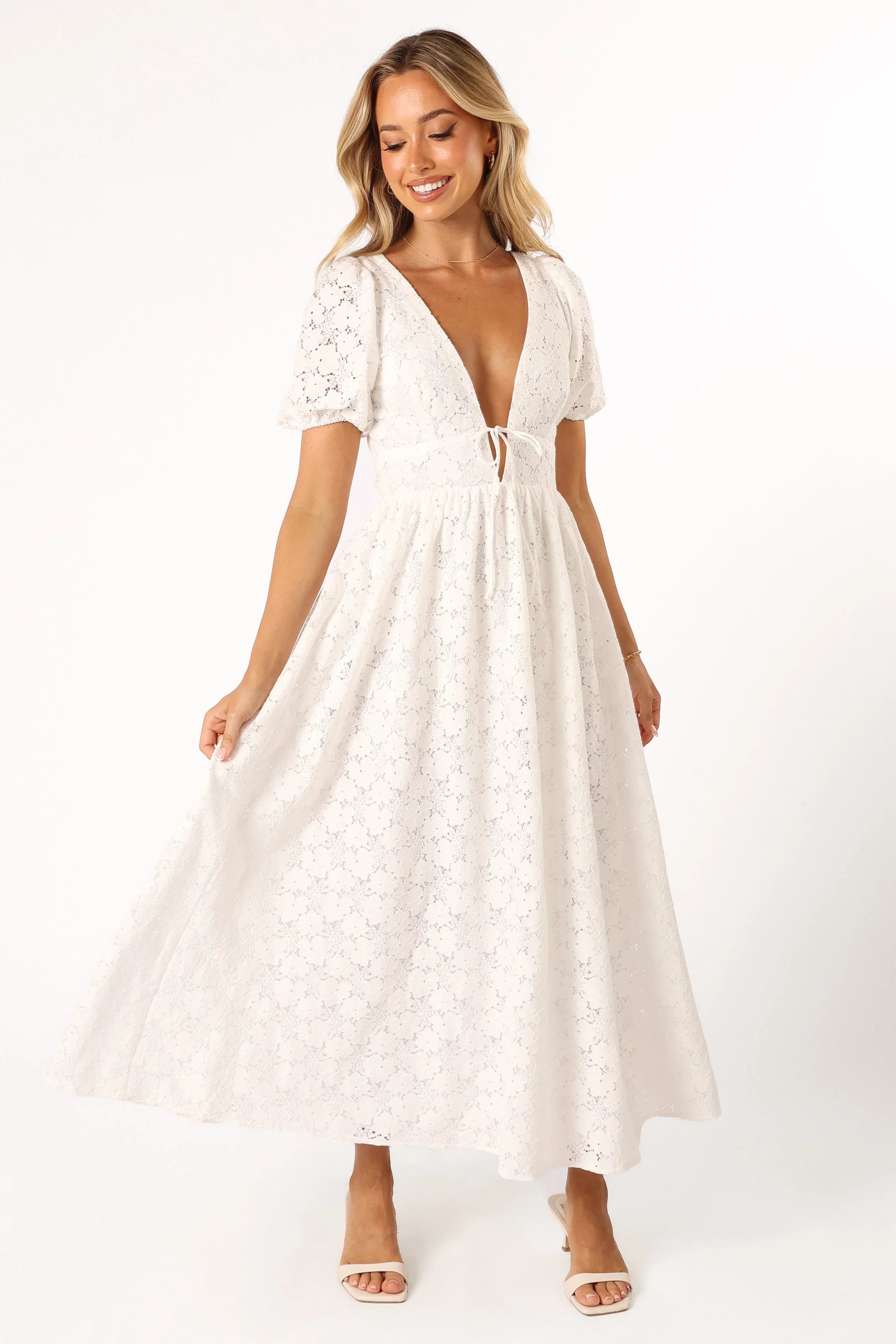 Ayden Midi Dress White