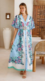 Dali Maxi Dress Island Bloom Blue
