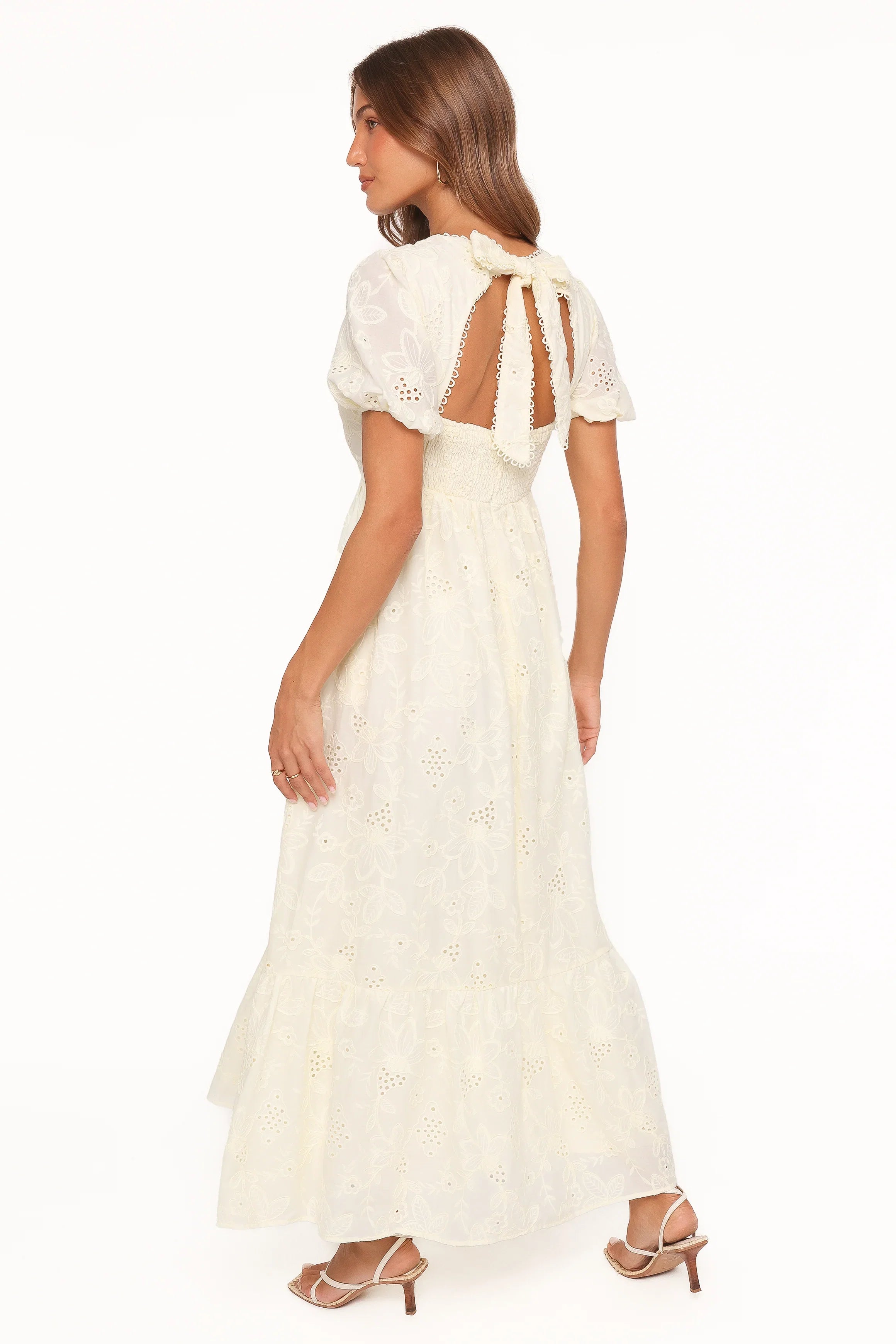 Janice Maxi Dress Butter Yellow Broderie