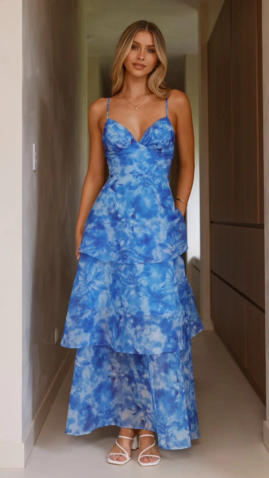 Kelli Maxi Dress Blue Floral