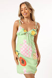 Anistyn Mini Dress Green Papaya