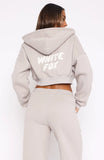 Offstage Cropped Zip Hoodie Moon