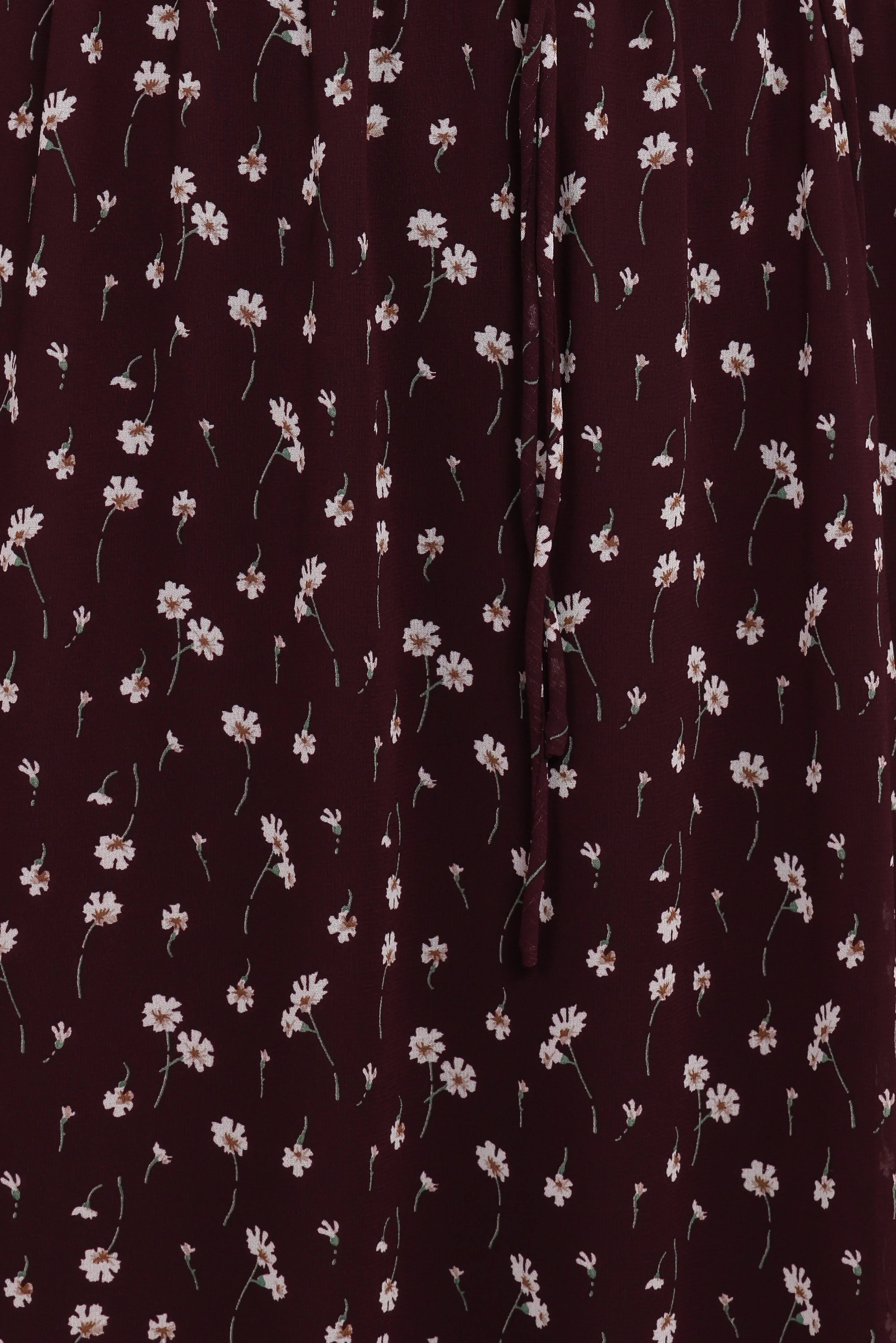 Keziah Long Sleeve Maxi Dress Burgundy Floral