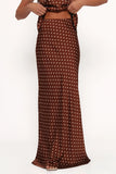 Velman Skirt Brown Polka Dot
