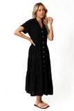 Natalya Midi Dress Black