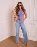 Slay Mode Open Knit Crop Top