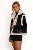 Kayden Faux Shearling Lined Vest Black