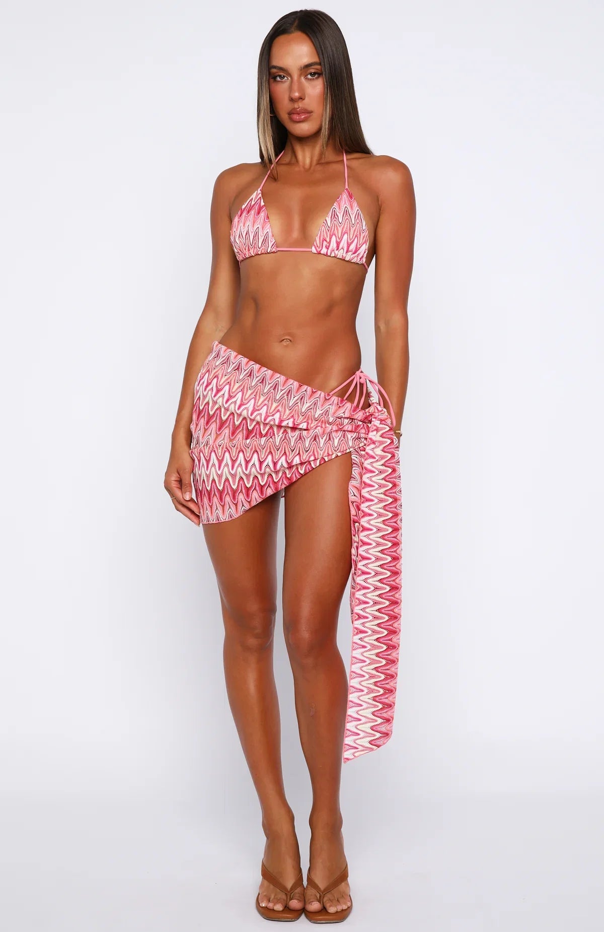 Water Goddess Sarong Sunrise Waves