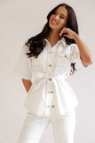 Lepal Denim Shirt White