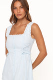 Davida Mini Dress Pale Blue Broderie