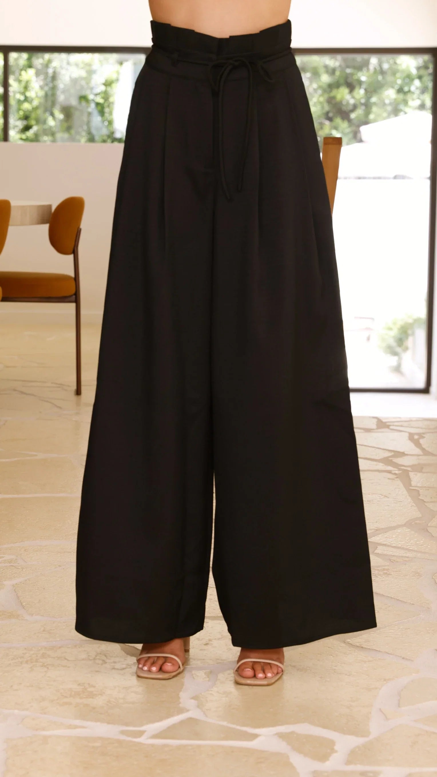 Melinda High Waist Pants Black