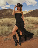 Meralda Strapless Lace Maxi Dress