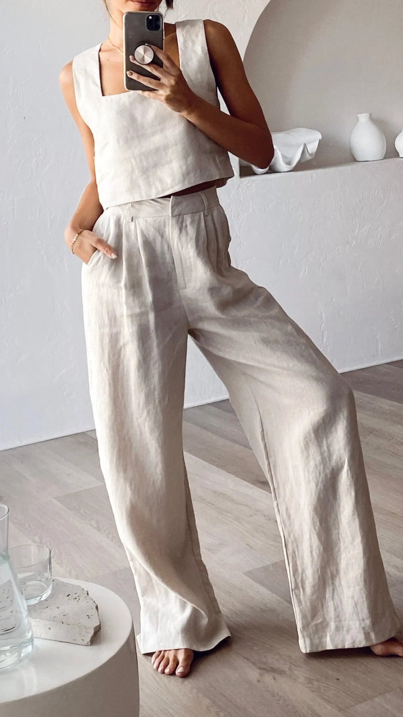 Tillie Crop Top Oatmeal