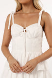 Celeste Ruffle Mini Dress White