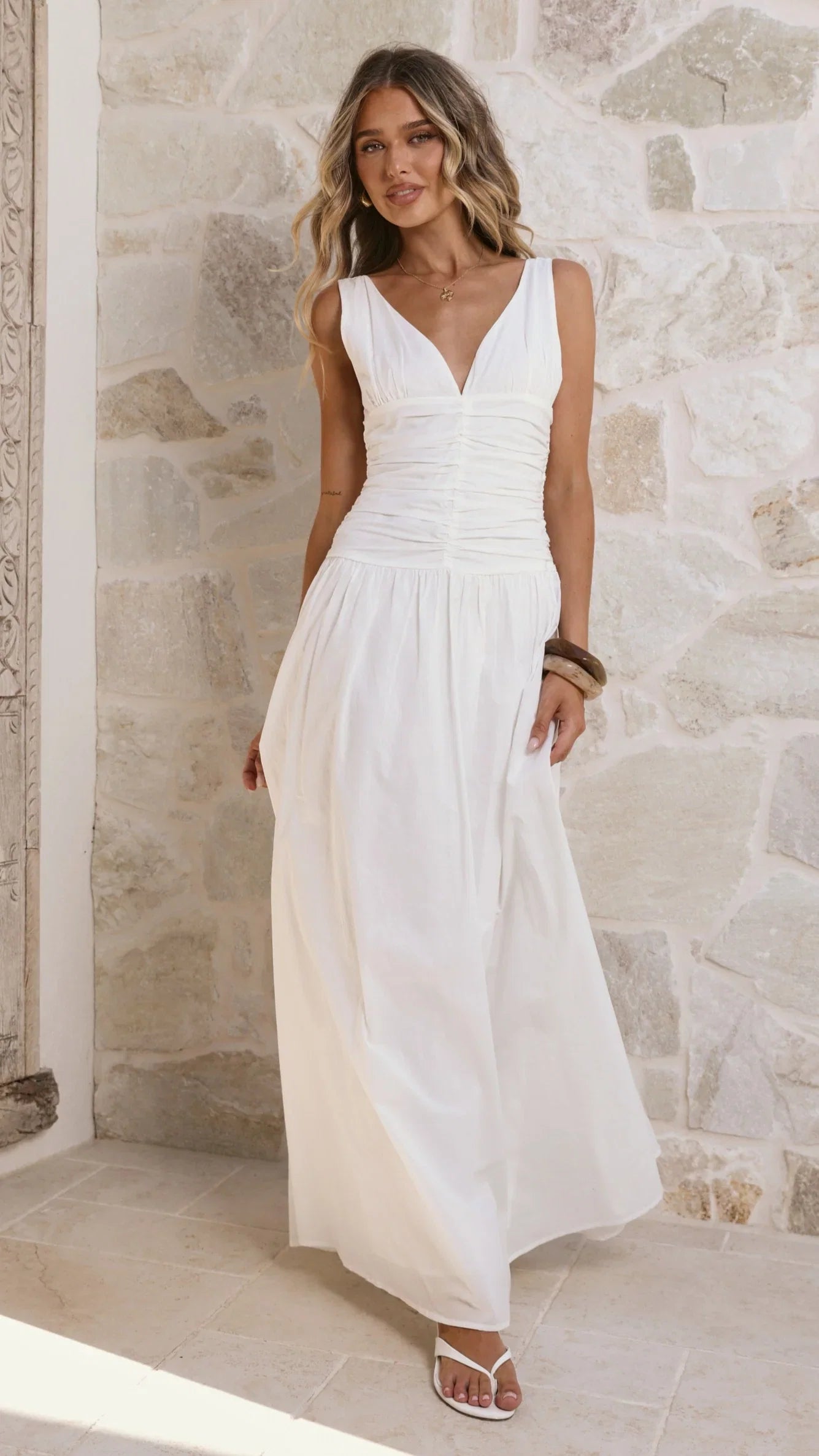 Sanya Maxi Dress White