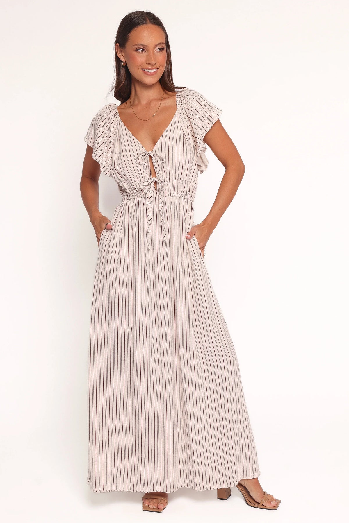 Martin Maxi Dress Cherry Red Stripe