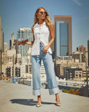 Harden Stretch High Rise Straight Leg Cropped Jeans