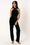 Liberty Velvet Jumpsuit Hunter Green