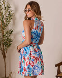 Laela Floral Halter Mini Dress
