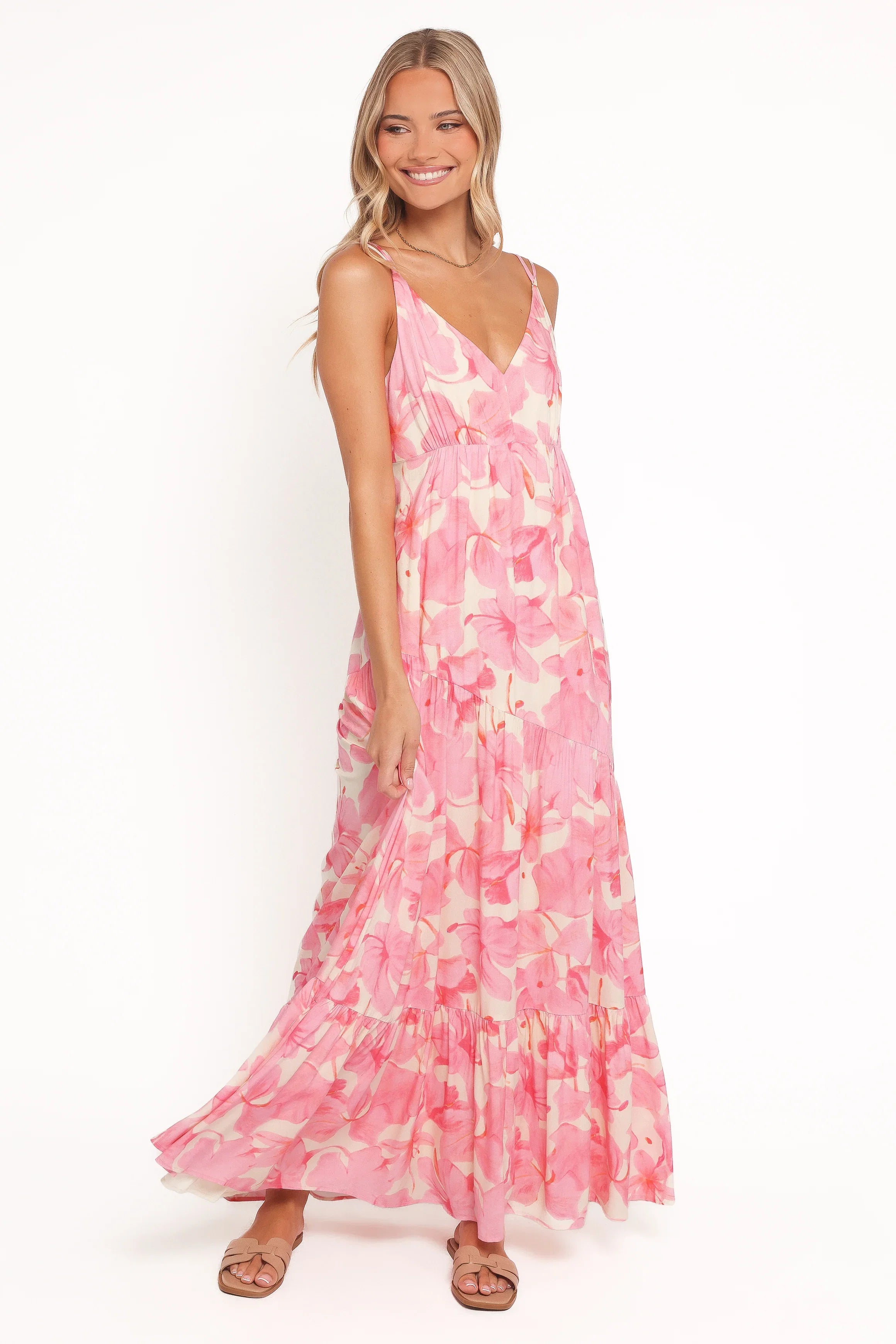 Forbes Maxi Dress Pink Floral
