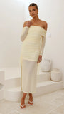 Isadora Off Shoulder Maxi Dress Yellow