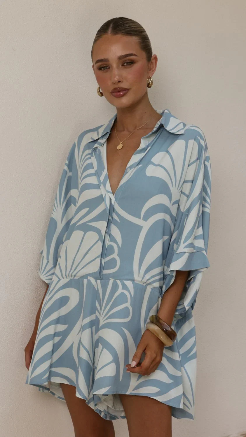 Bailin Playsuit Coral Blue