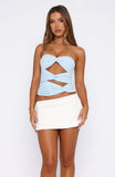 Taking Whats Mine Strapless Top Blue