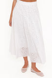 Varia Eyelet Maxi Skirt White
