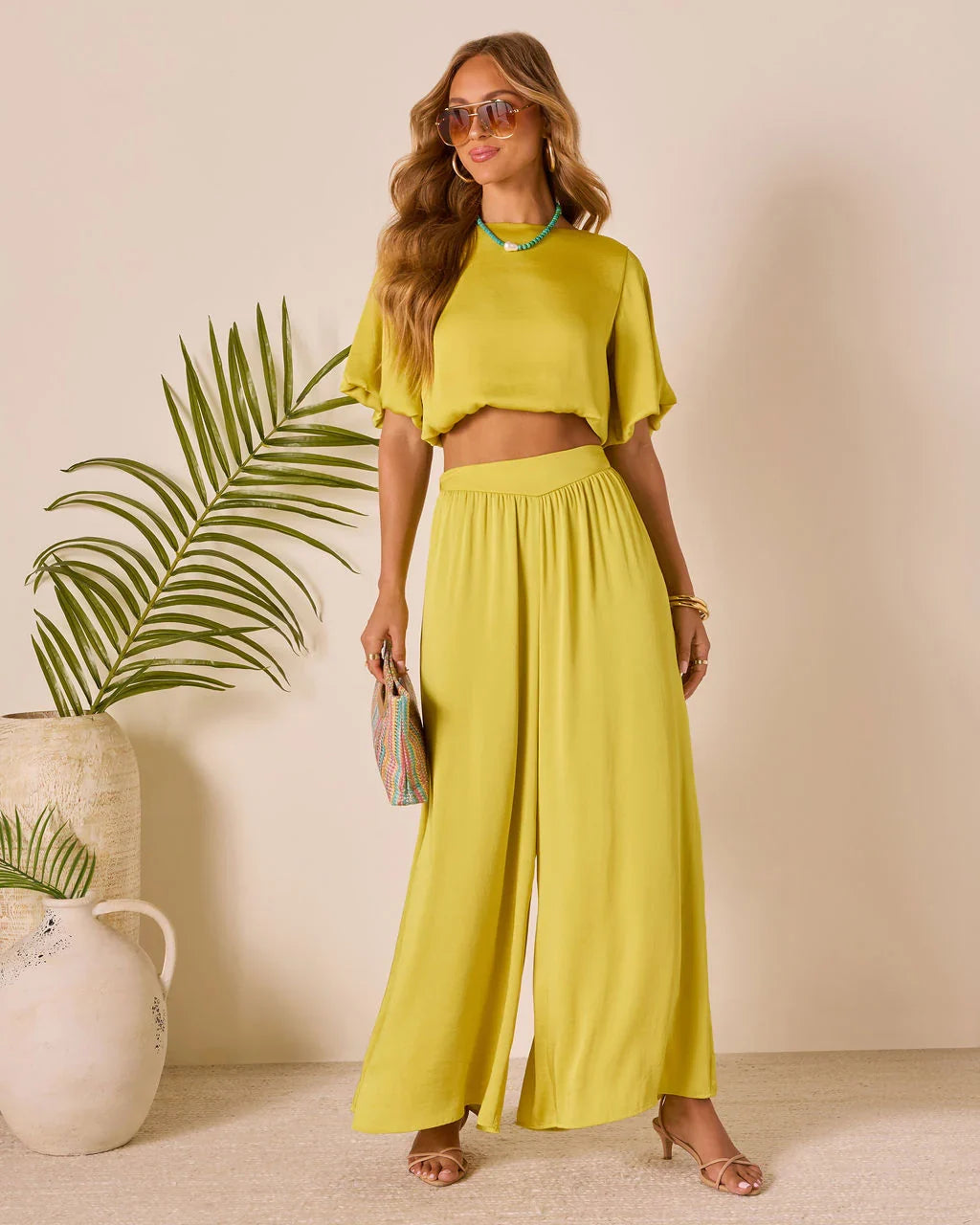 Island Drift Satin Blouse