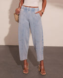 Essential Style Elastic Waistband Barrel Leg Pants