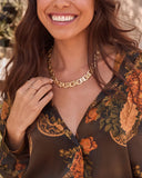 Whispered Marigold Chain Link Necklace
