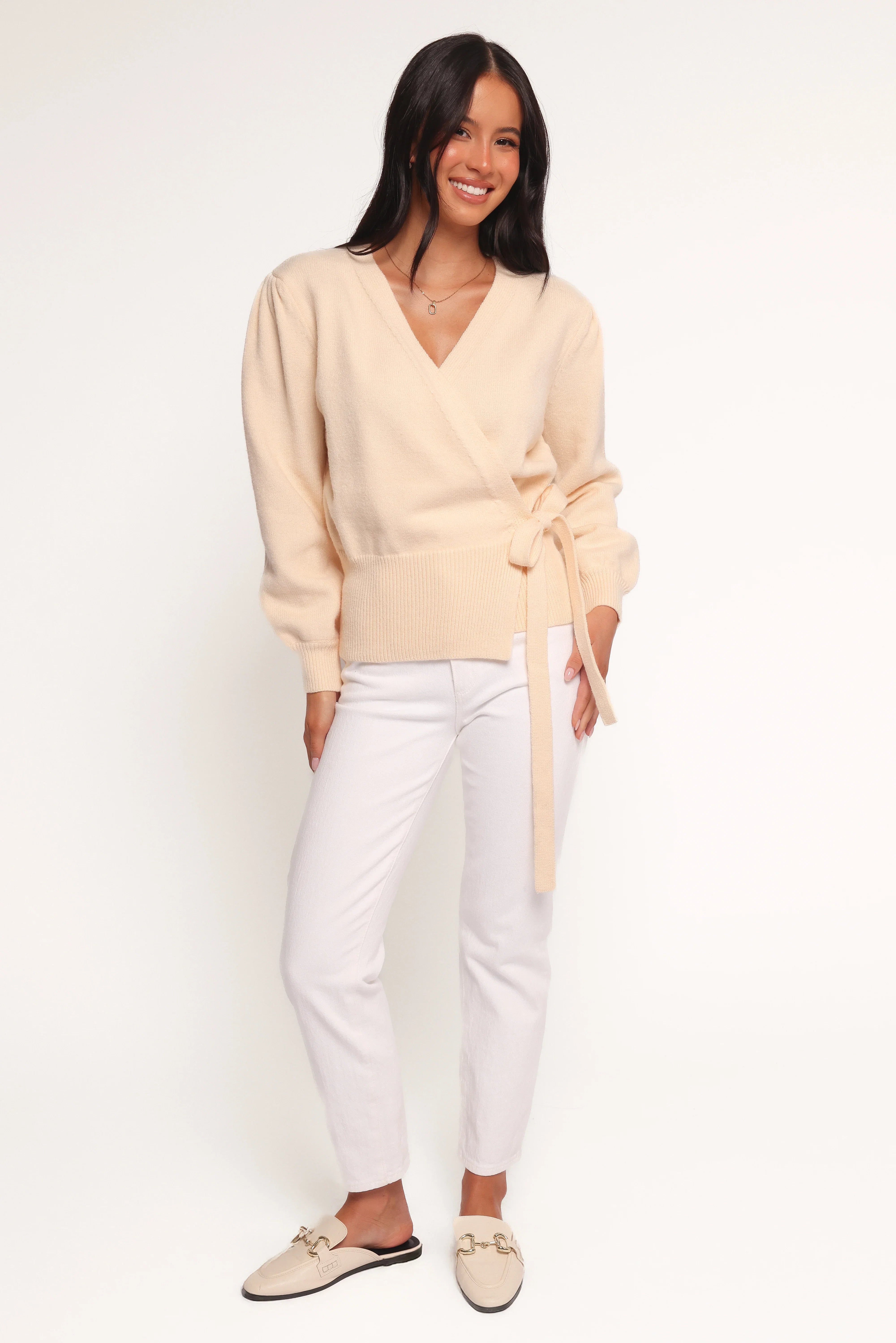 Abbey Ballet Wrap Cardigan Cream