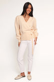 Abbey Ballet Wrap Cardigan Cream