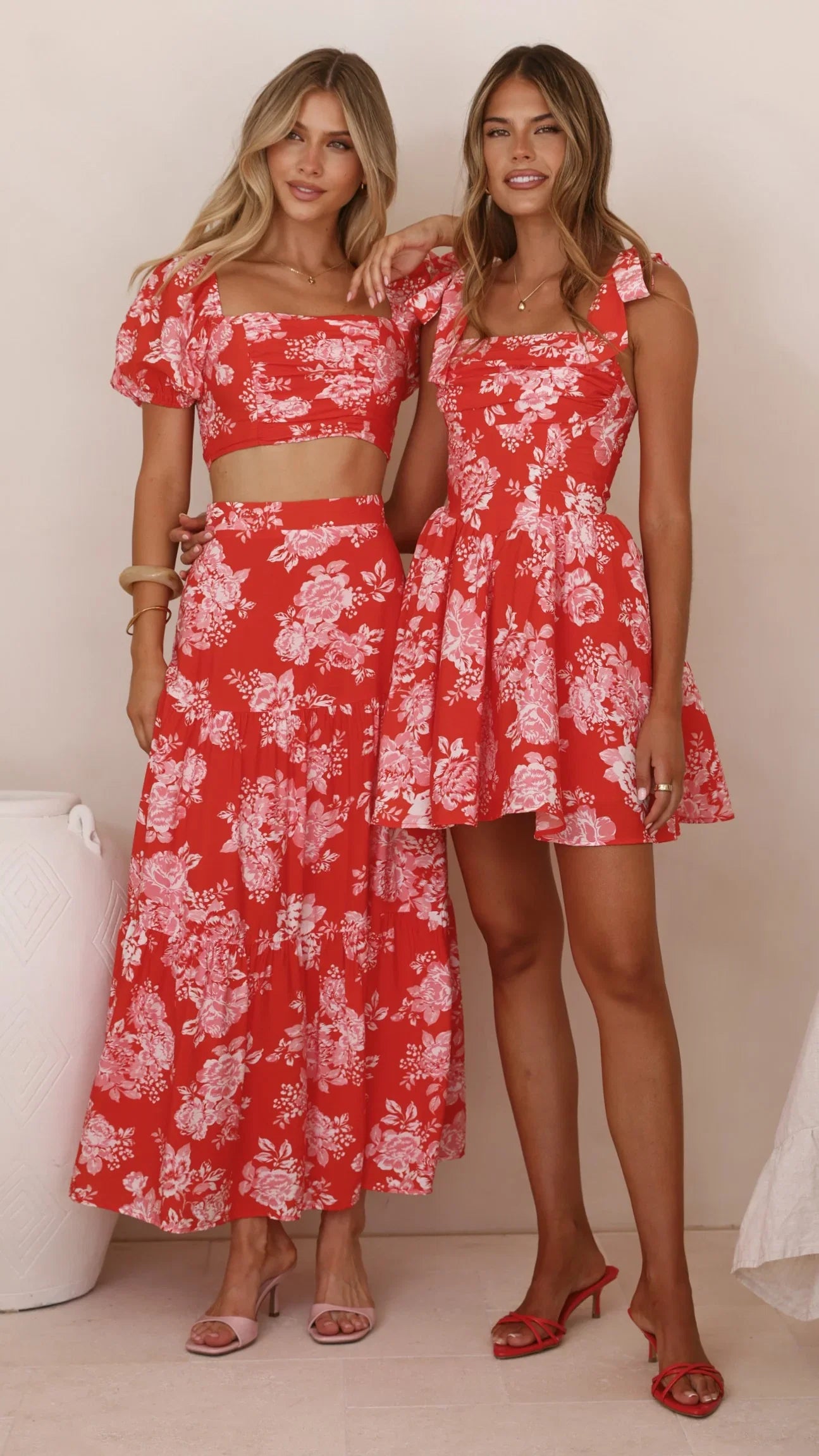 Haisley Mini Dress Red Floral