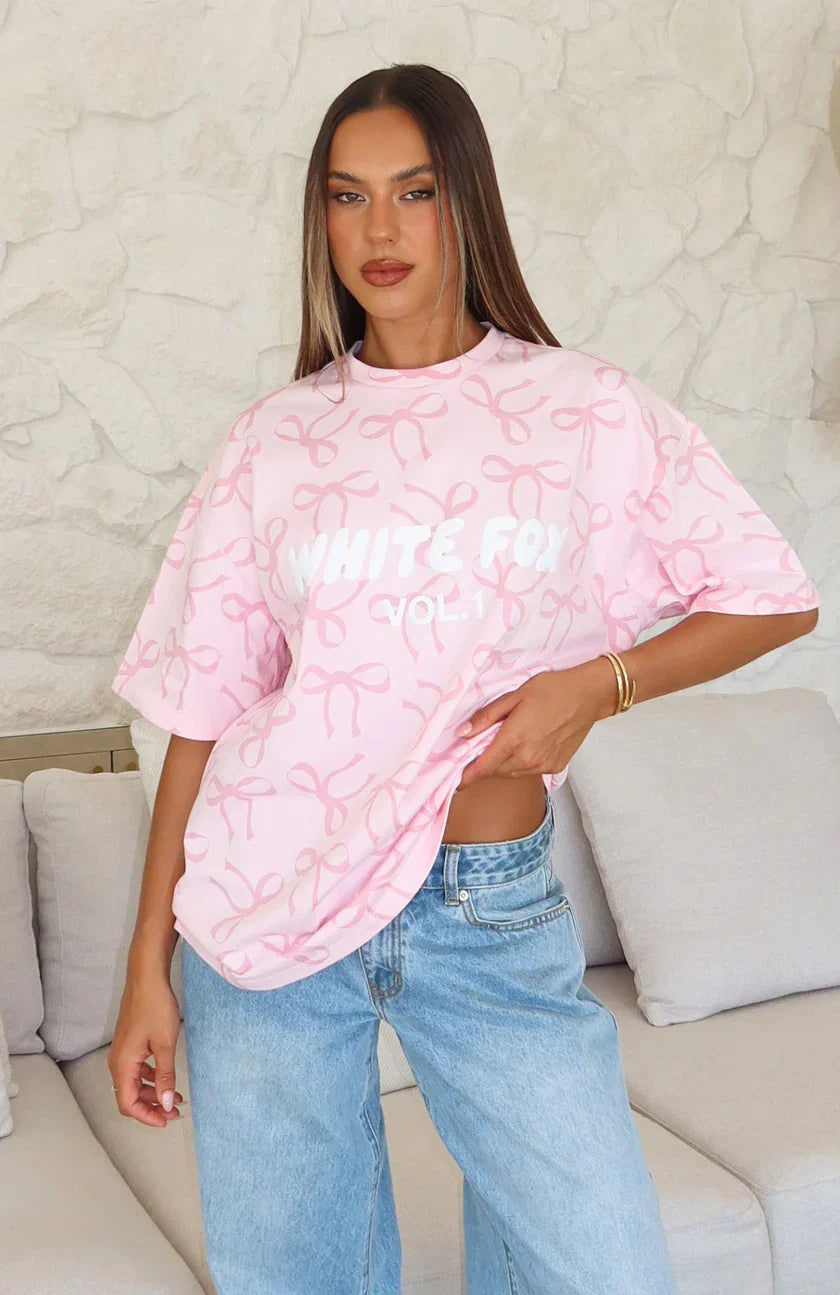 Vol 1 Oversized Tee Posy Bow