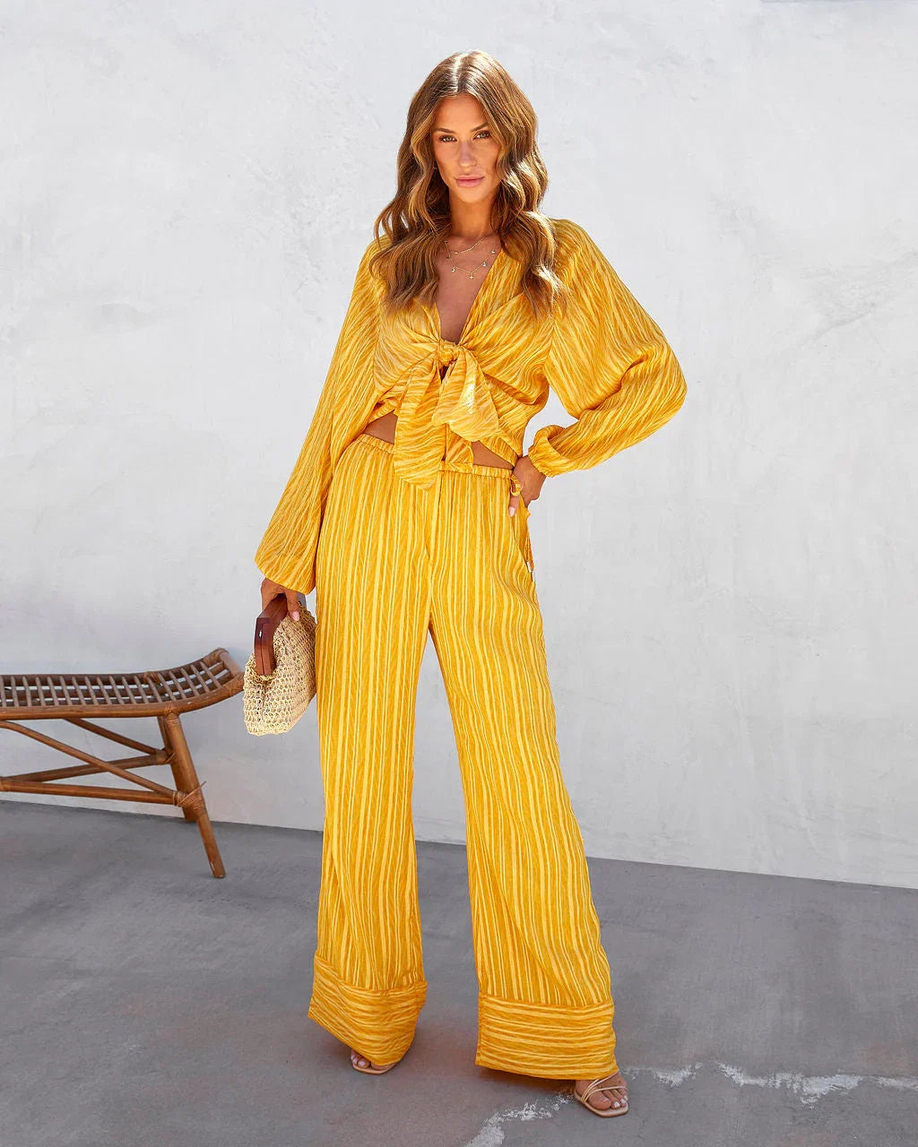Tatianna High Waisted Wide Leg Pants