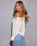 Runway Girl Satin Off Shoulder Top