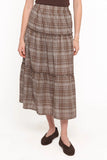 Campbell Tiered Maxi Skirt Juno Check