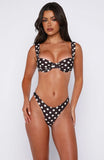 Balia Bikini Top Choc Cream Polka Dot