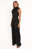 Brinley One Shoulder Jumpsuit Black