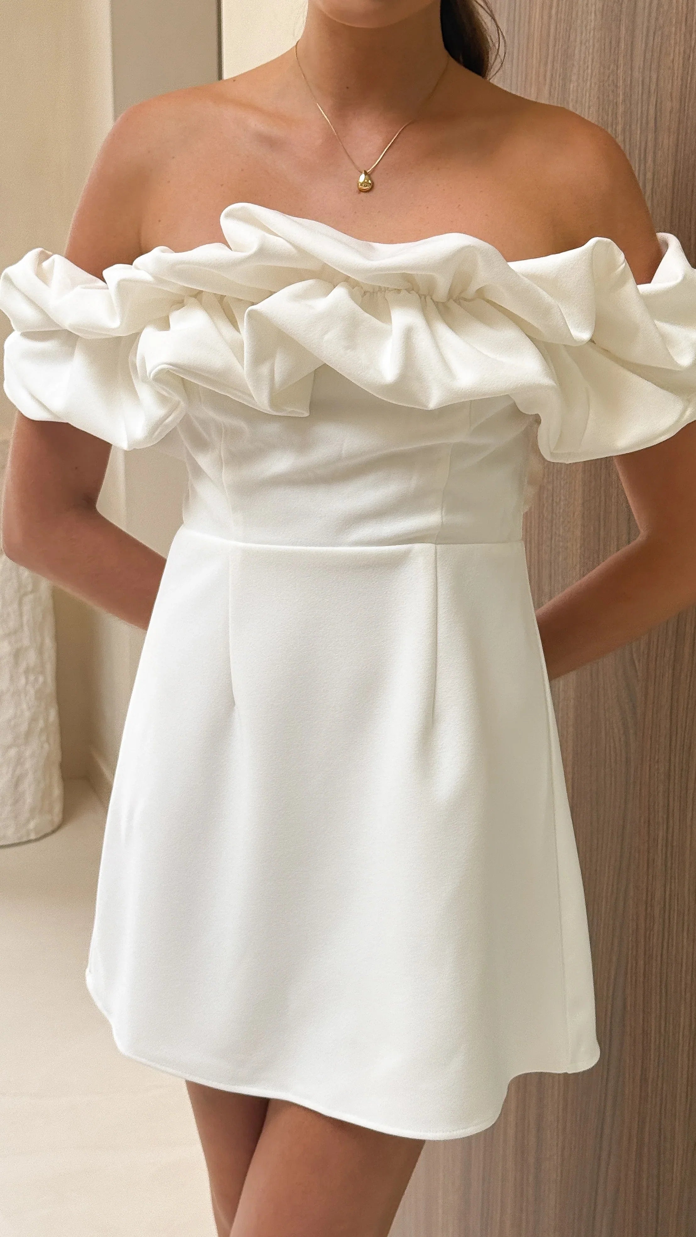 Bernadette Mini Dress White