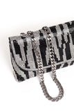 Zara Embellished Bag Zebra